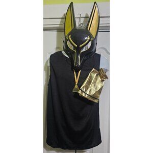 Anubis Mask Egyptian Costume Pharoah Gold Snake Arm Cuff Band